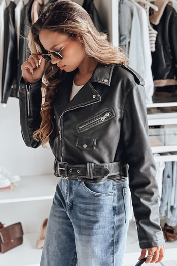 PALIGOR Damen Lederjacke schwarz Dstreet TY4160