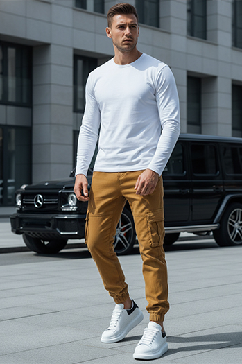 Herren Cargohosen Farbe Braun DSTREET UX4174