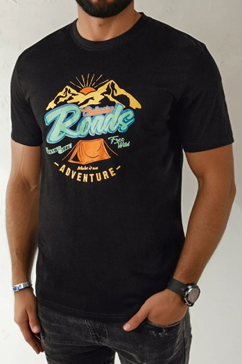 Herren T-shirt mit Aufdruck Farbe Schwarz DSTREET RX5400