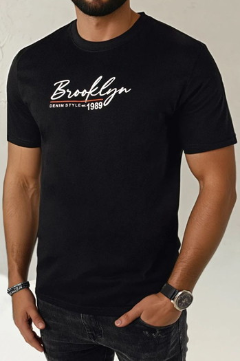 Herren T-shirt mit Aufdruck Farbe Schwarz DSTREET RX5403