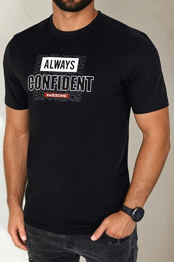 Herren T-shirt mit Aufdruck Farbe Schwarz DSTREET RX5407