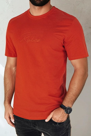 Herren T-shirt mit Aufdruck Farbe Orange DSTREET RX5411