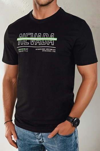 Herren T-shirt mit Aufdruck Farbe Schwarz DSTREET RX5437