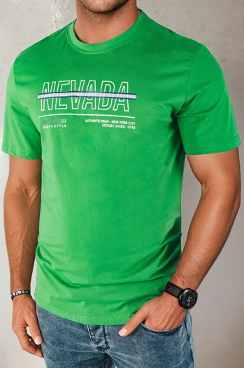 Herren T-shirt mit Aufdruck Farbe Grün DSTREET RX5438