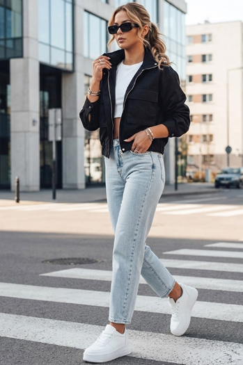 Damen Übergangsjacke ISTAN schwarz Dstreet TY4185