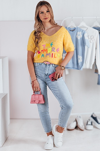 Damen-Pullover FATEL gelb Dstreet MY2318
