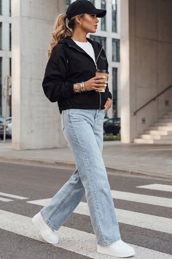 Damen Oversize Jacke CATRAL Farbe Schwarz DSTREET TY4189