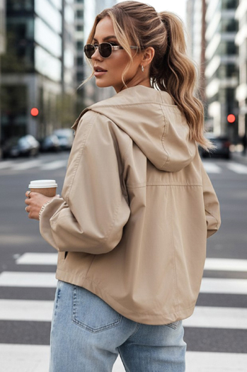 Damen Oversize Jacke CATRAL Farbe Dunkelbeige DSTREET TY4190