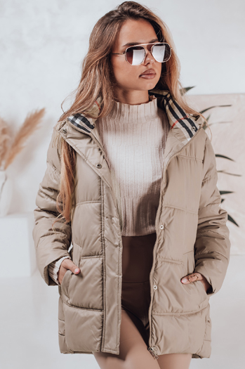 Damen Steppjacke HIMES beige Dstreet TY4243