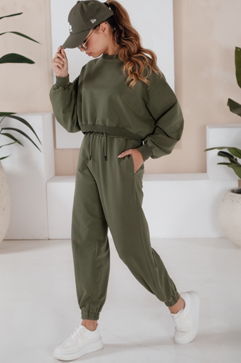 Damen Trainingsanzug Set SOLIR khaki Dstreet AY1019