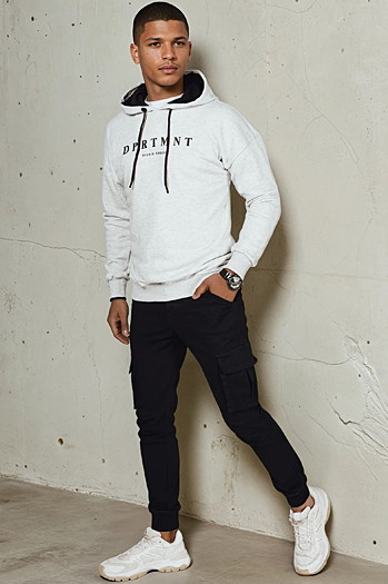 Herren Sweatshirt mit Aufdruck Farbe Hellgrau DSTREET BX5680
