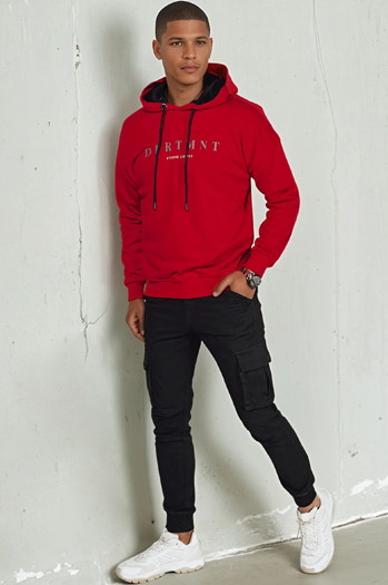 Herren Sweatshirt mit Aufdruck Farbe Rot DSTREET BX5681