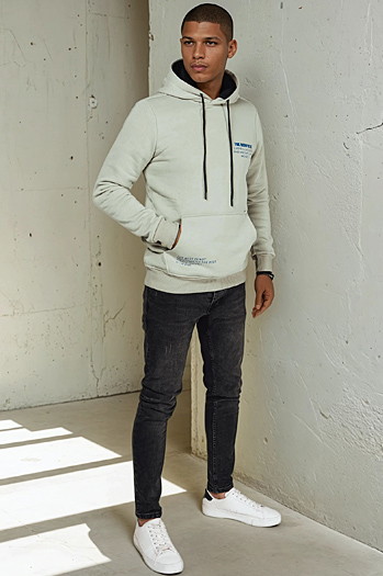 Herren Sweatshirt mit Aufdruck Farbe Olivegrün DSTREET BX5683