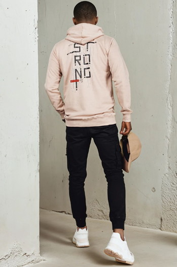Herren Sweatshirt mit Aufdruck Farbe Beige DSTREET BX5714