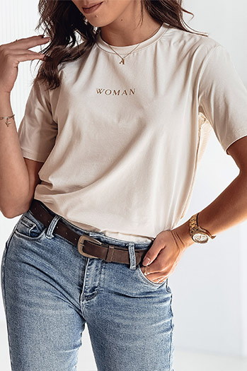 Damen WOMAN T-Shirt beige Dstreet RY2552