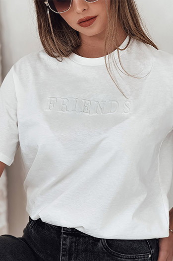 Damen FRIENDS ecru T-shirt Dstreet RY2574
