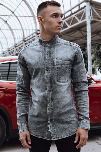 Herrenhemd grau Dstreet DX2585