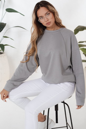 Damen Sweatshirt UZORI grau Dstreet BY1295