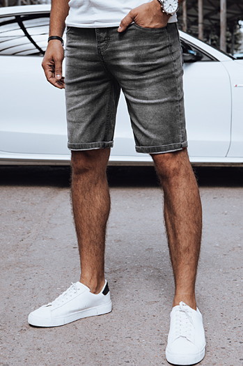Dunkelgraue Denim-Shorts für Männer Dstreet SX2398