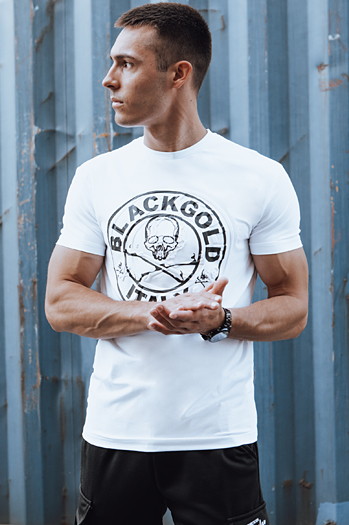 Bedrucktes Herren-T-Shirt weiß Dstreet RX5585