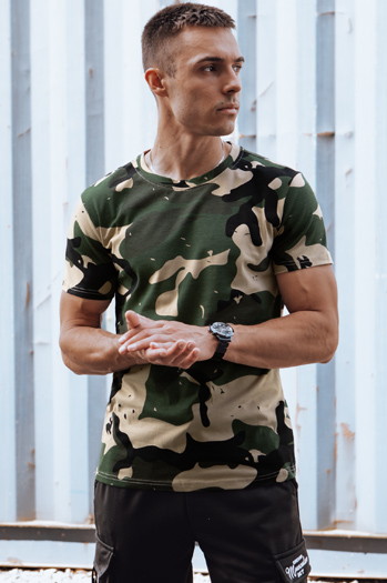 Herren T-shirt Camo Farbe Khaki DSTREET RX5599