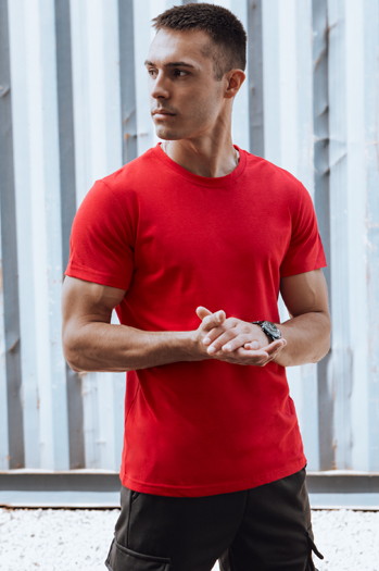 Herren Basic T-Shirt Farbe Rot DSTREET RX5600