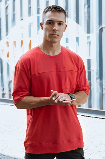 Herren T-shirt Rot Dstreet RX5603
