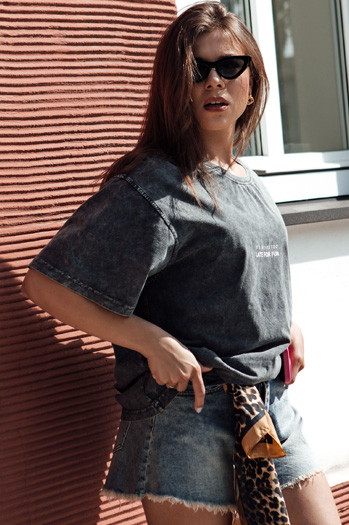 KASEKEN Damen-T-Shirt graphit Dstreet RY2649