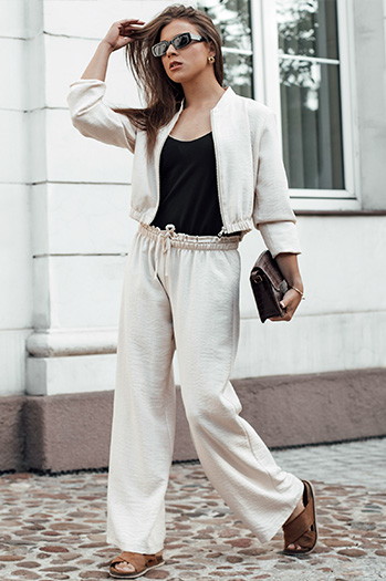 Damen Casual Hose MADDIE Farbe Hellbeige DSTREET UY2131