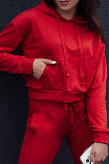 Damen TRENDHOOD Hoodie rot Dstreet BY1312