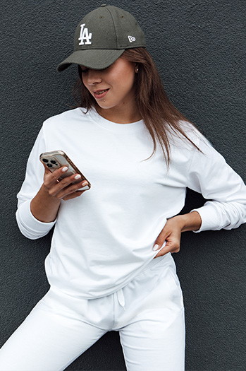 Damen GLAMFLAIR Sweatshirt weiß Dstreet BY1316