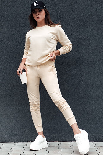 Damen GLAMFLAIR Creme Sweatshirt Dstreet BY1318