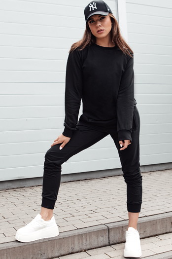 Damen GLAMFLAIR Sweatshirt schwarz Dstreet BY1319