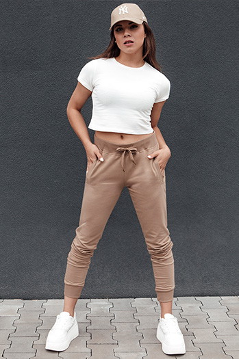 Damen RELAX MODE Jogginghose hellbraun Dstreet UY2136