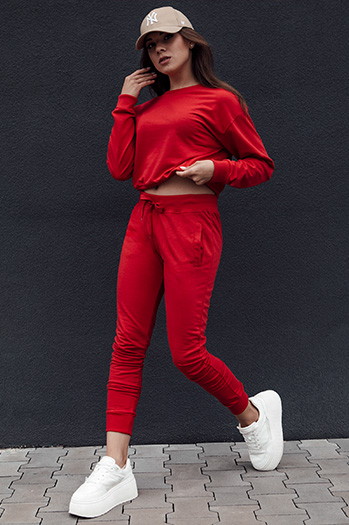 Damen Jogginghose RELAX MODE rot Dstreet UY2141