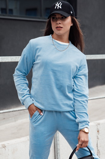 Damenset aus Velours URBANVELVET blau Dstreet AY1056