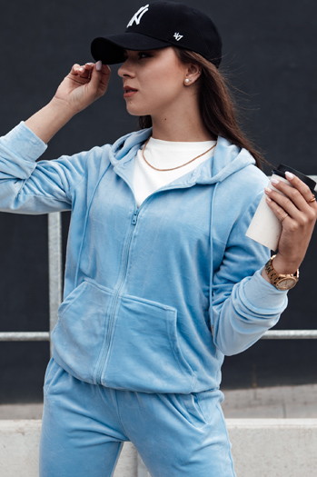 Damen Velours Stretch Set VELCOMFY blau Dstreet AY1078