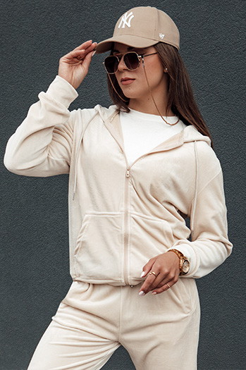 Damen Velours Stretch Set VELCOMFY ecru Dstreet AY1081