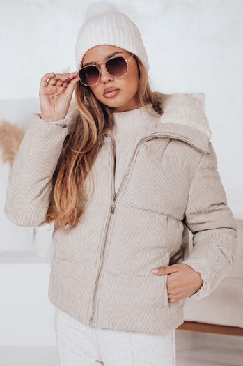 Damen Winterjacke TRENDYGLAM beige Dstreet TY4358