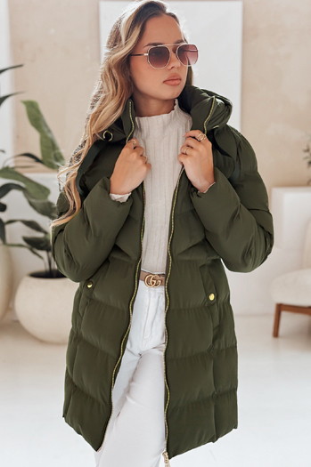 Damen Winterjacke mit Kapuze GABRIELLE grün Dstreet TY4364