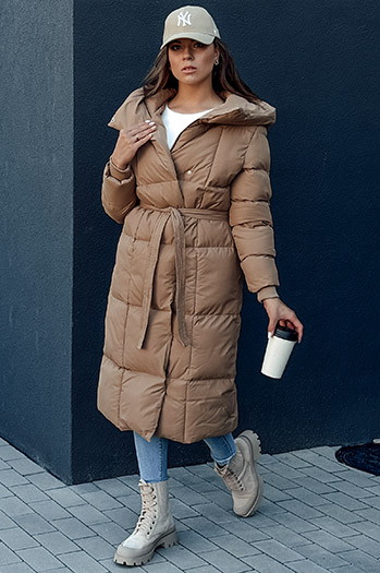 Damen Steppmantel CLOUTIQUE dunkelbeige Dstreet TY4371