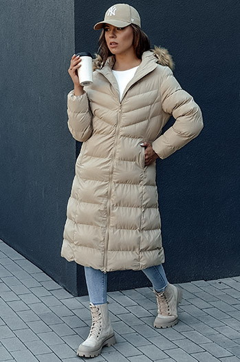 Damen Wintermantel LUXWARM beige Dstreet TY4376