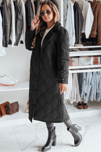 Langer Damen Steppmantel TRENDIFY schwarz Dstreet TY4378