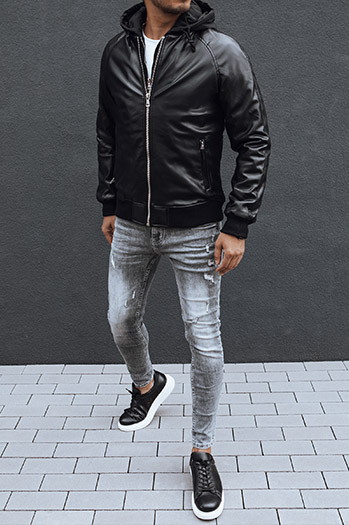 Herren Kapuzenjacke schwarz Dstreet TX4716