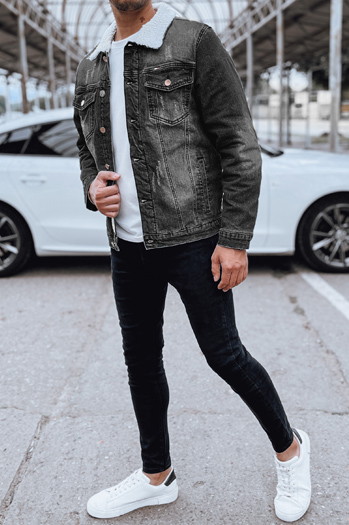 Isolierte Herren-Jeansjacke grau Dstreet TX4728