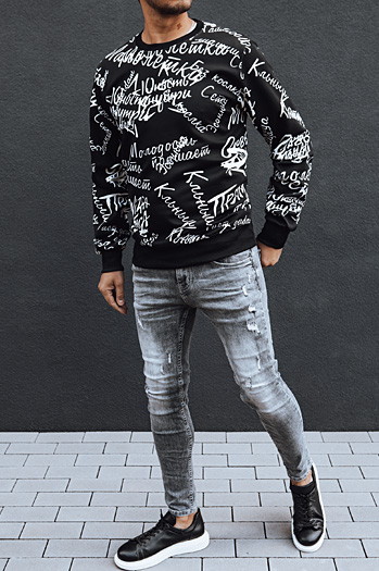 Herren Sweatshirt ohne Kapuze schwarz Dstreet BX5739