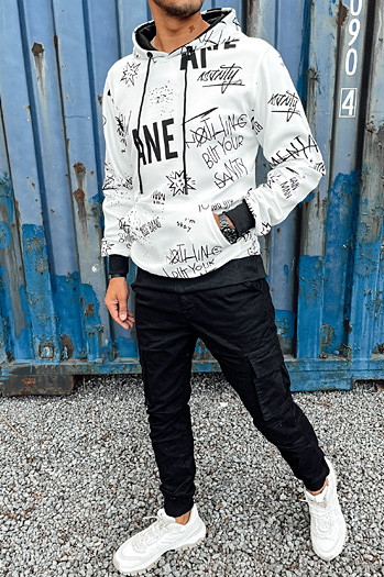 Herren Kapuzenpulli weiß Dstreet BX5748