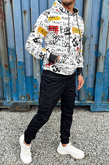 Herren Kapuzenpulli weiß Dstreet BX5770