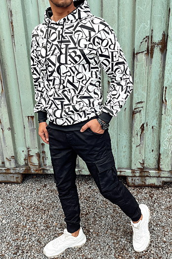 Herren Kapuzenpulli weiß Dstreet BX5777
