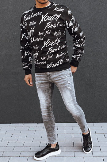 Herren Sweatshirt ohne Kapuze schwarz Dstreet BX5779